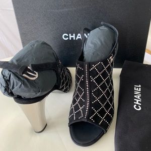 Chanel black sandals
